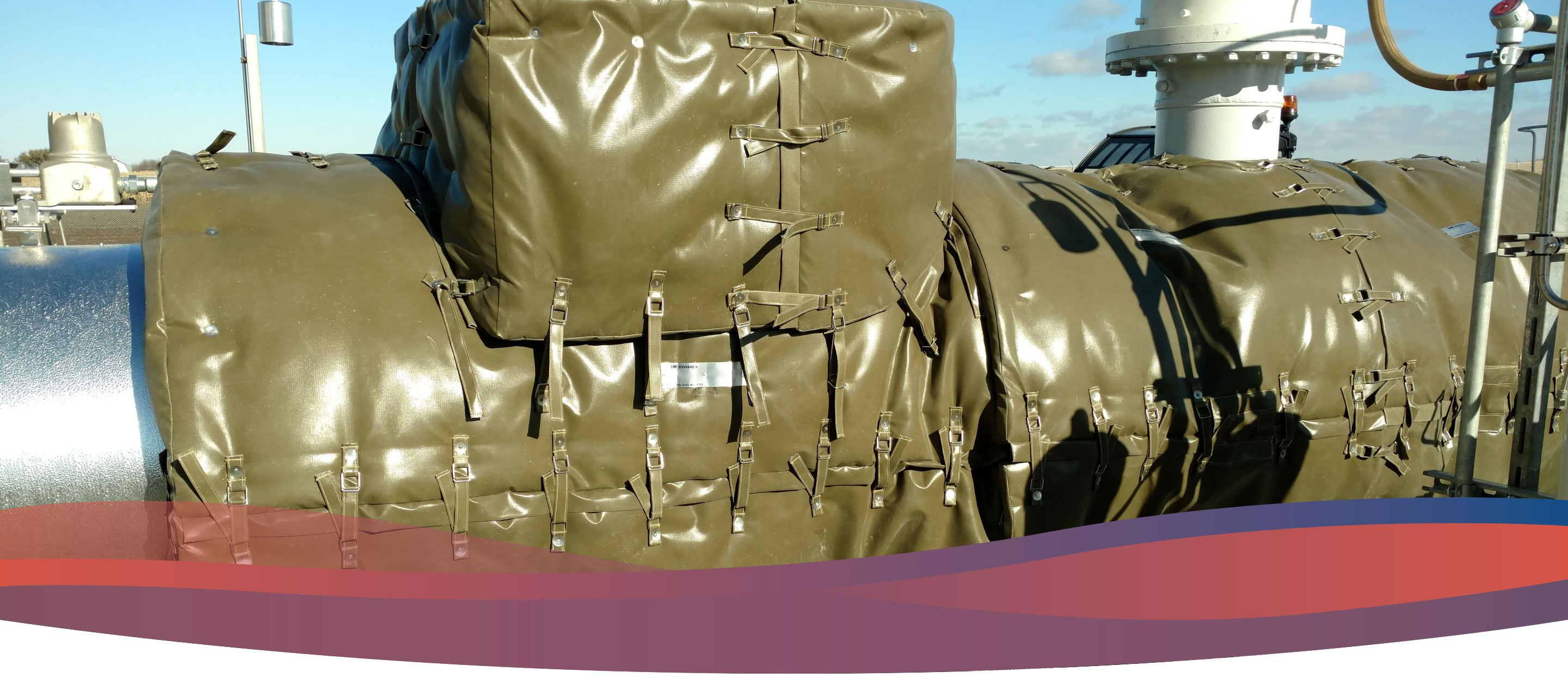A machine wrapped up in a Tani blanket